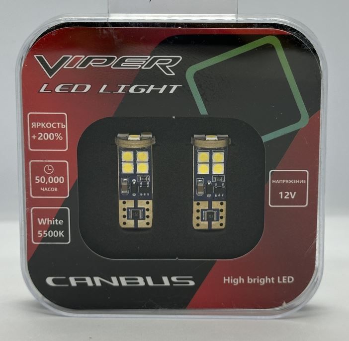 VIPER Т10 3030 12SMD Canbus, лампы LED