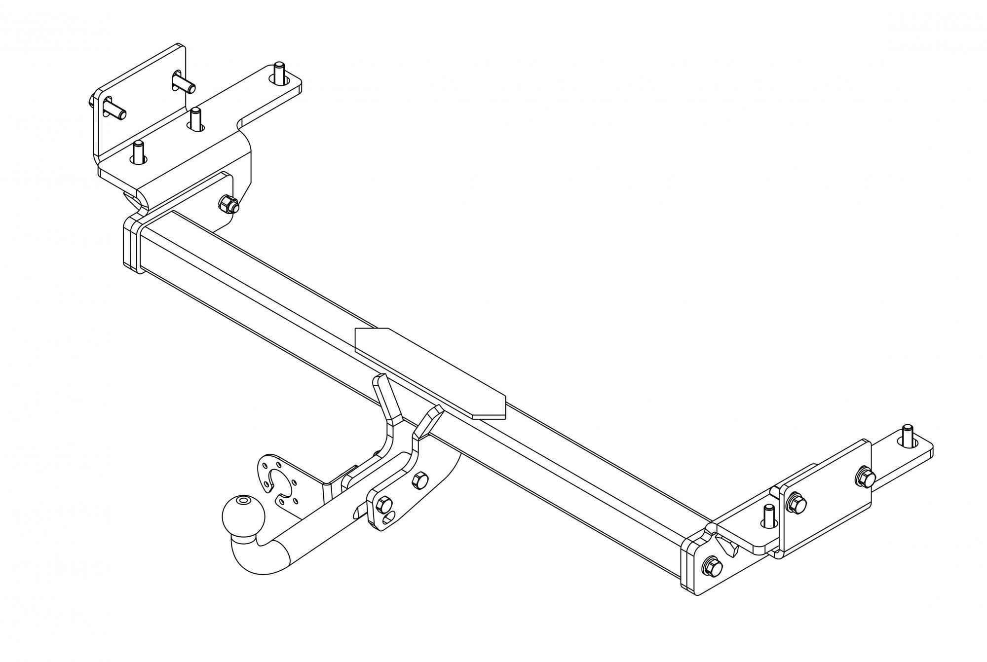 Фаркоп AvtoS LX 03 для Lexus RX 2015-..., условно съемный шар (тип A)