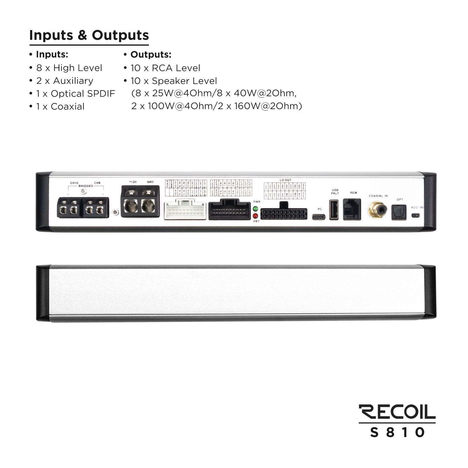 Recoil Audio S810 усилитель с процессором Recoil Audio S810 усилитель с процессором