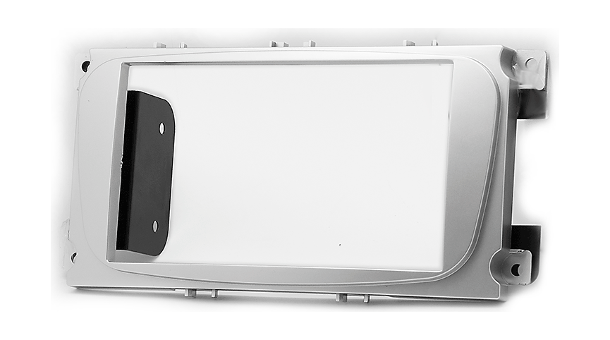 Переходная рамка для Ford Focus 2 (Sony), S-Max 07->, Mondeo 07-> 2DIN серебро с металл креплениями