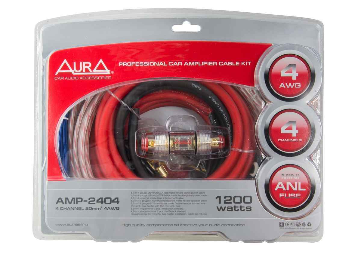 Aura AMP-2404 Комплект кабелей для усилителя Aura AMP-2404 Комплект кабелей для усилителя