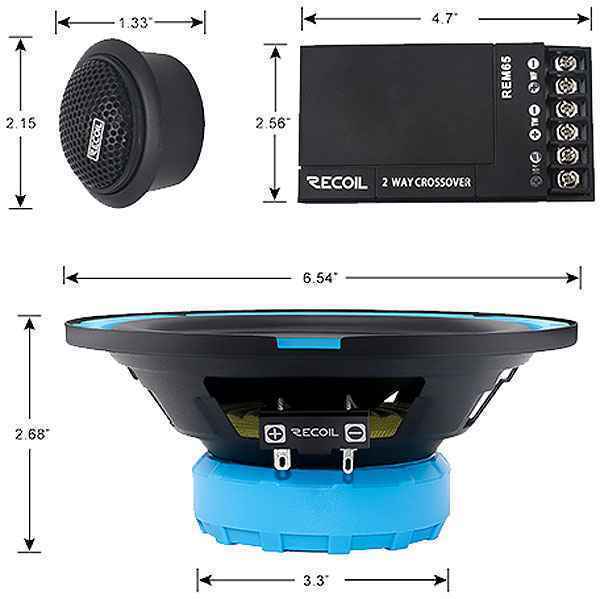 Recoil Audio Blue REM-65, компонентная акустическая система