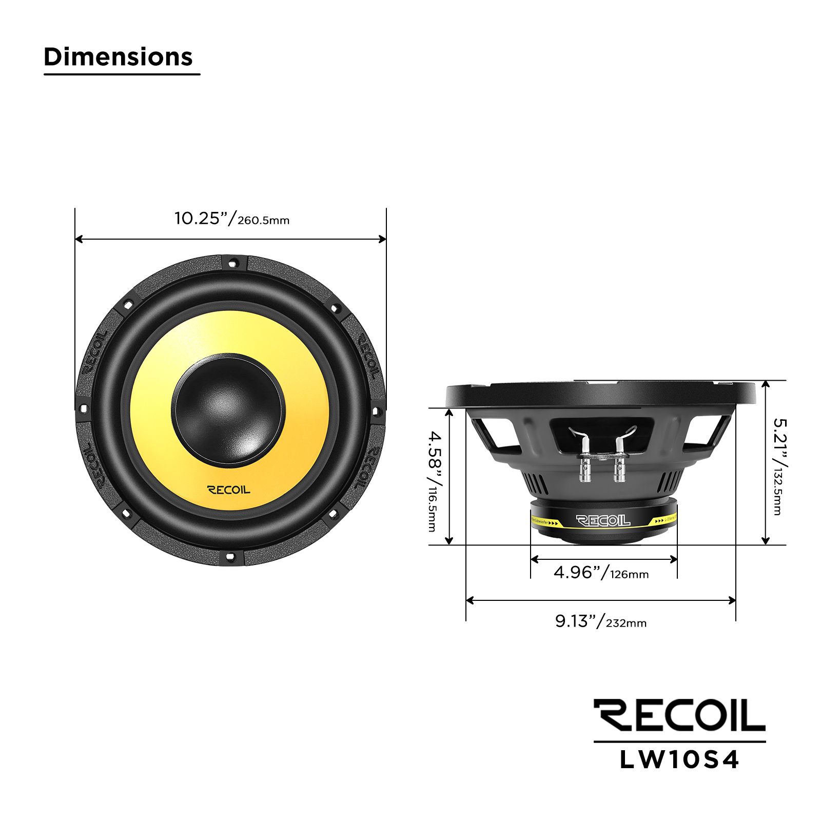 Recoil Audio LW10S4 сабвуфер Recoil Audio LW10S4 сабвуфер