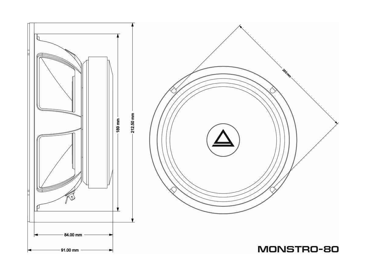 Aura MONSTRO-80, мидбас 8