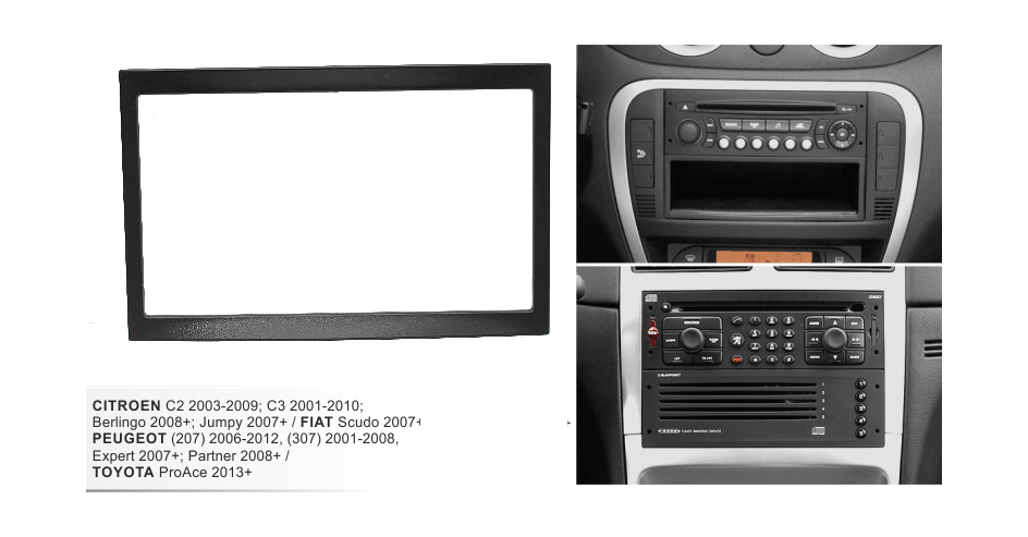 Переходная рамка для Peugeot 307 01-08