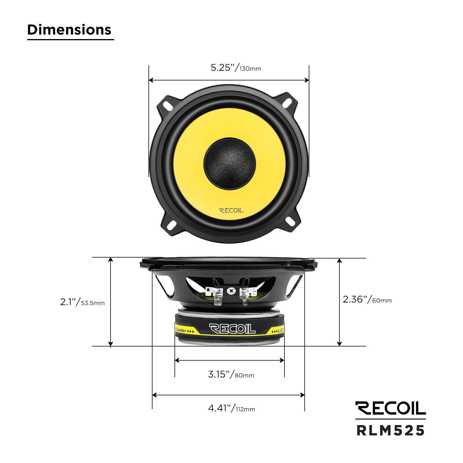 Recoil Audio RLX-525, коаксиальные динамики