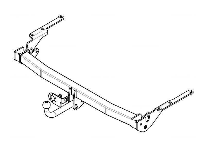 Фаркоп AvtoS TY 22 для Toyota RAV-4 2005-2013 (+ электропакет), условно съемный шар (тип A)