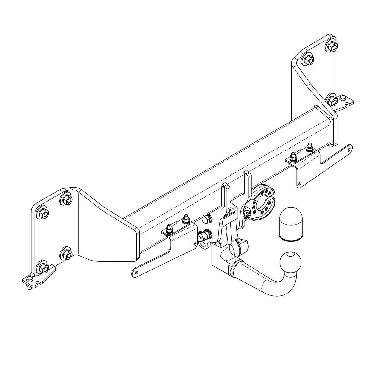 Фаркоп Steinhof B-089 BMW X5 G05 2018-, BMW X6 G06 2019-, BMW X7 G07 2019-, шар типа V