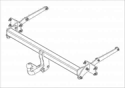 Фаркоп AvtoS MB 08 для Mercedes GLK 2008-2015, условно съемный шар (тип A)
