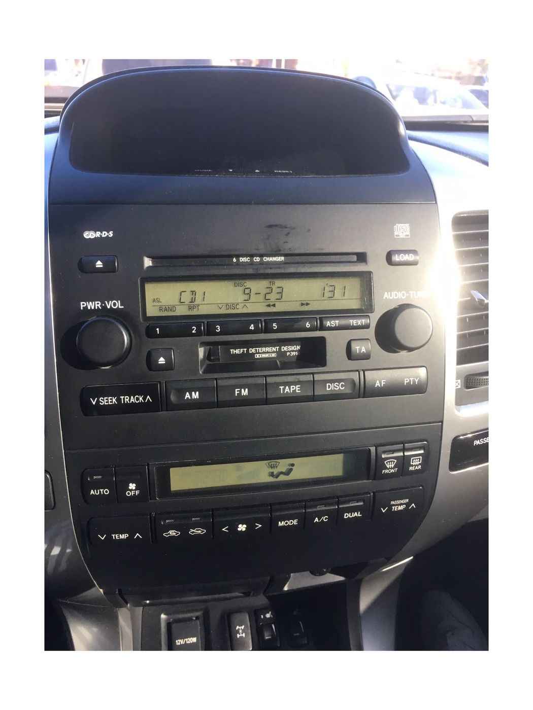 Переходная рамка для Toyota Prado 02-08 2DIN верх