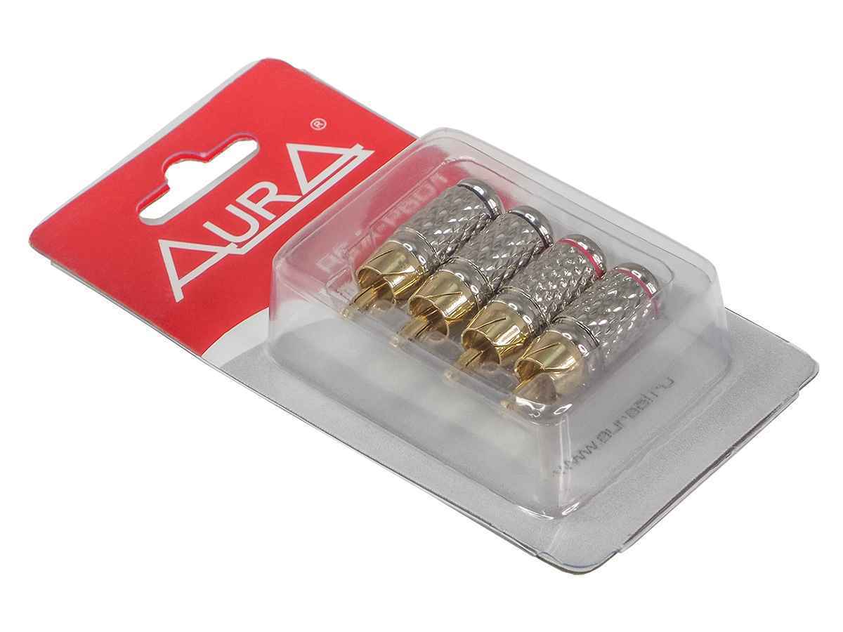 Aura RCA-P601 RCA коннектор, 6 мм вход, (4 шт)