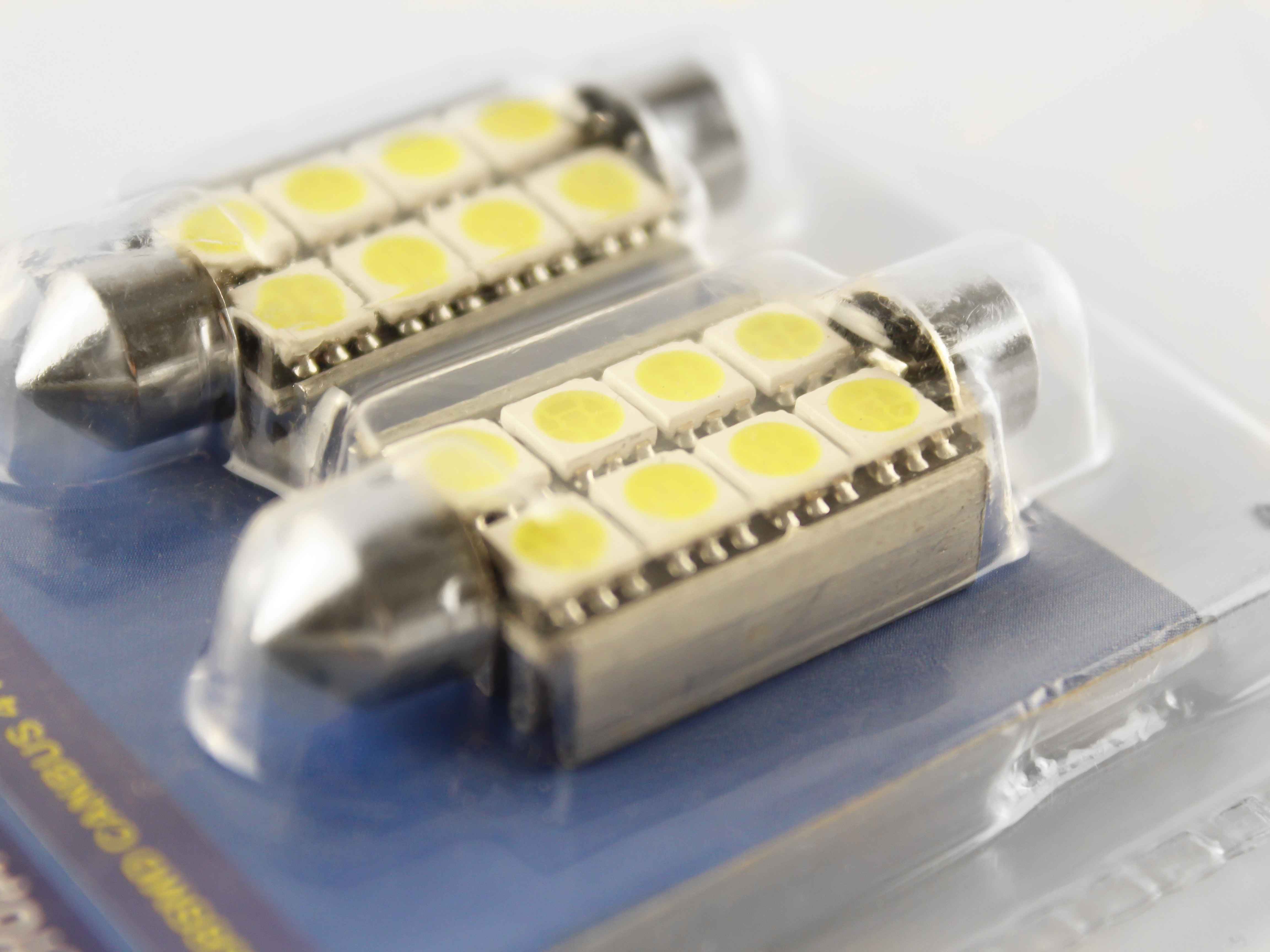 Светодиод J-POWER SJ8SMD CANBUS 41MM подсветка белая (2шт)