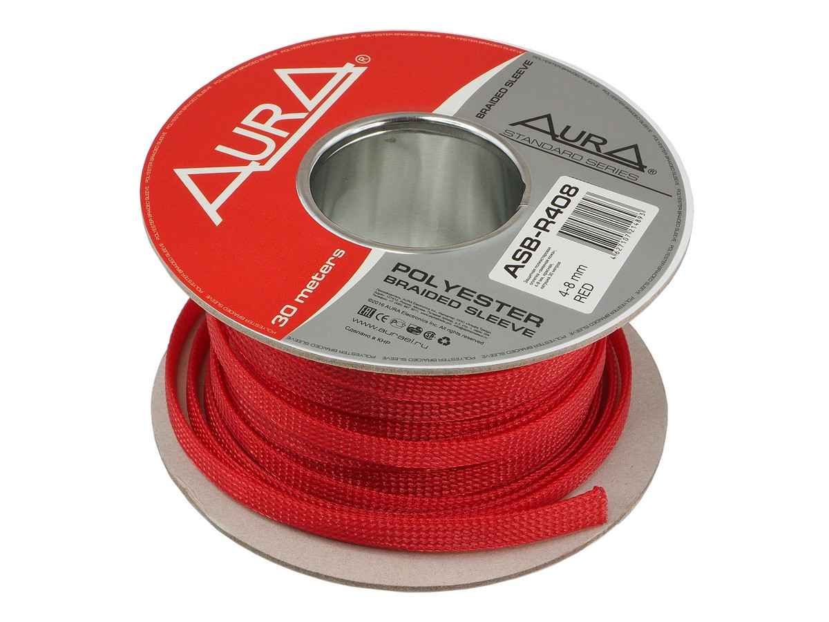 Aura ASB-R408 Защитная оплетка полиэстер 4-8мм красная