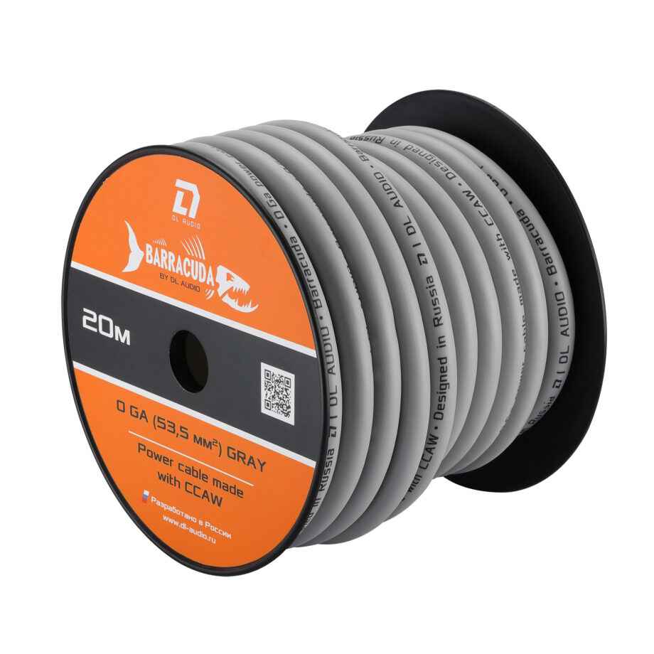 Фото dl audio barracuda power cable 0 ga gray силовой кабель DL Audio Barracuda Power Cable 0 Ga Gray силовой кабель
