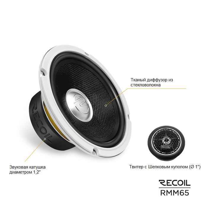 Recoil Audio White RMM65, компонентная автоакустика