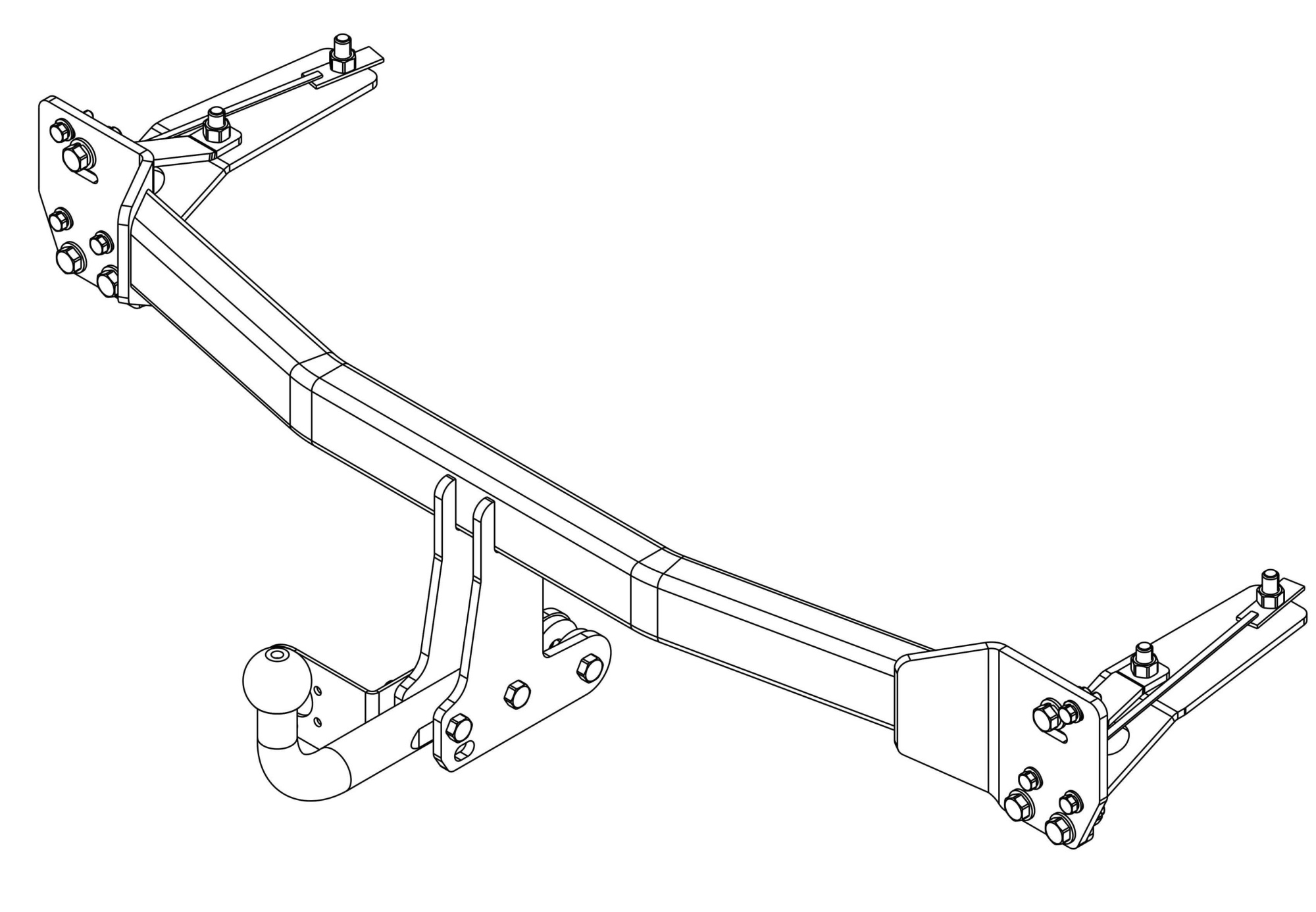Фаркоп AvtoS HN 06 для Honda CR-V 2017-..., условно съемный шар (тип A)