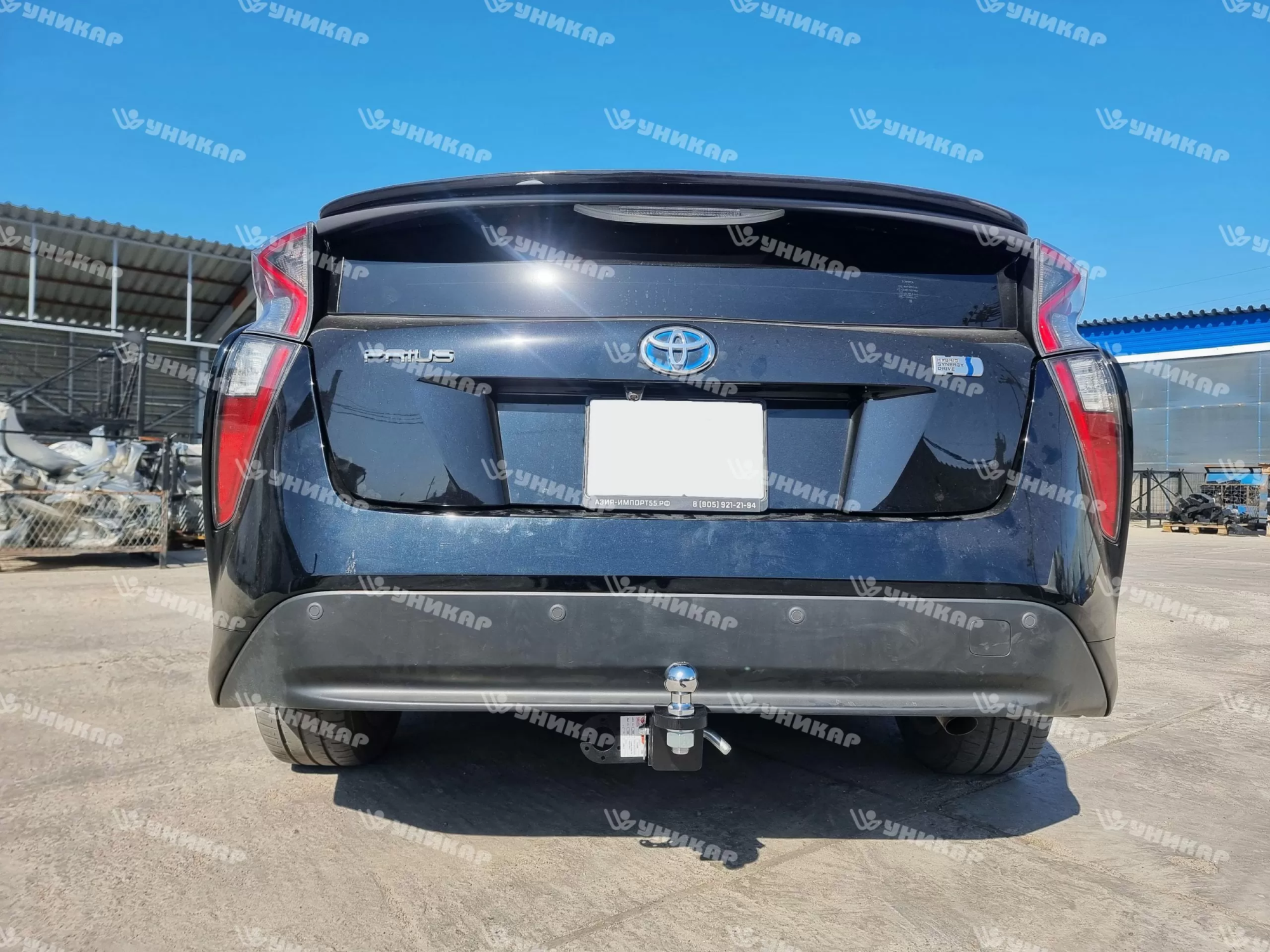 Фаркоп Уникар 18084A для Toyota Prius IV поколение 2015-2019, быстросъемный шар (тип Е)