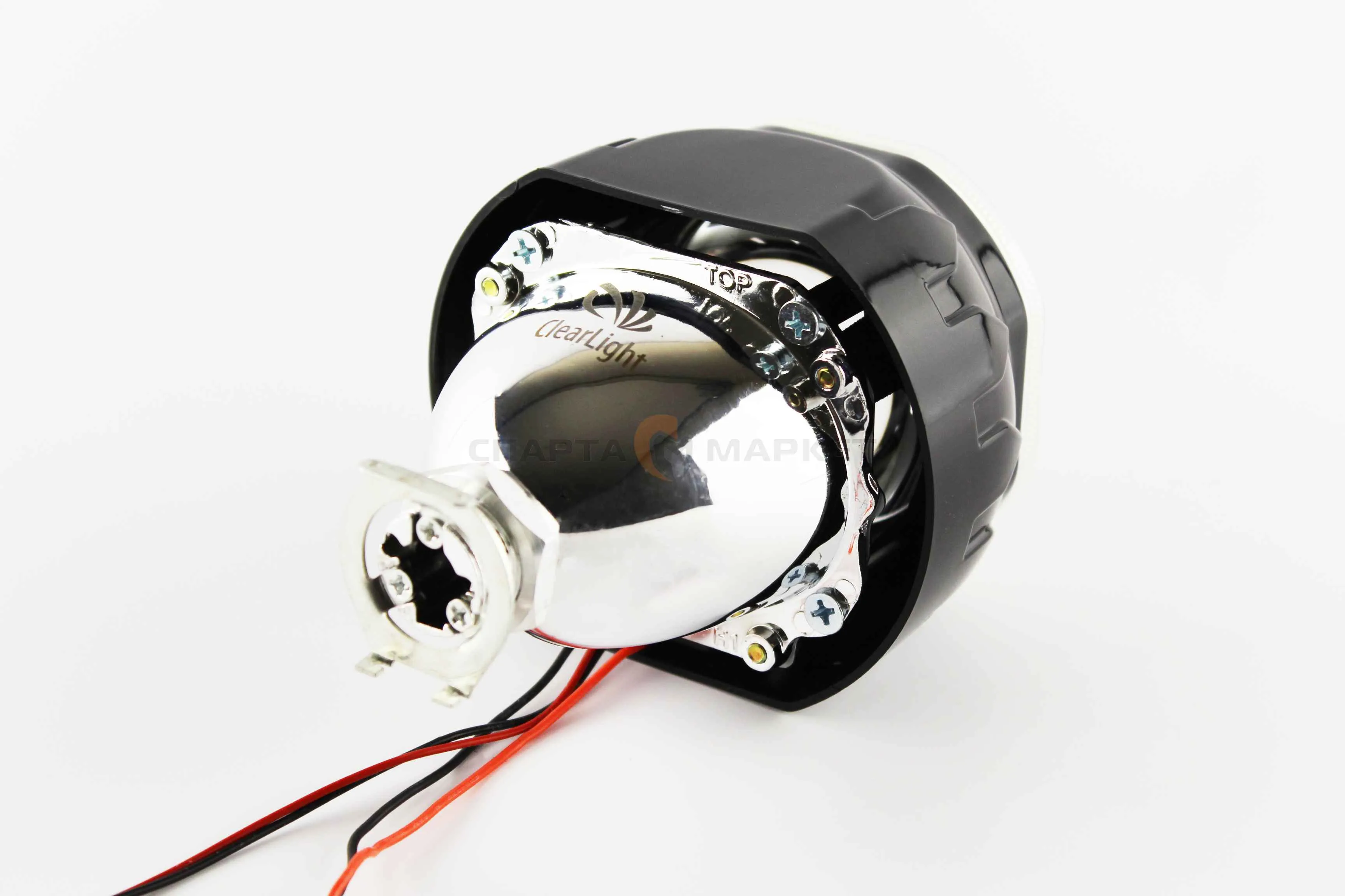Биксеноновый модуль Clearlight 2,5 черный с LED подсветкой (1шт) Биксеноновый модуль Clearlight 2,5 черный с LED подсветкой (1шт)