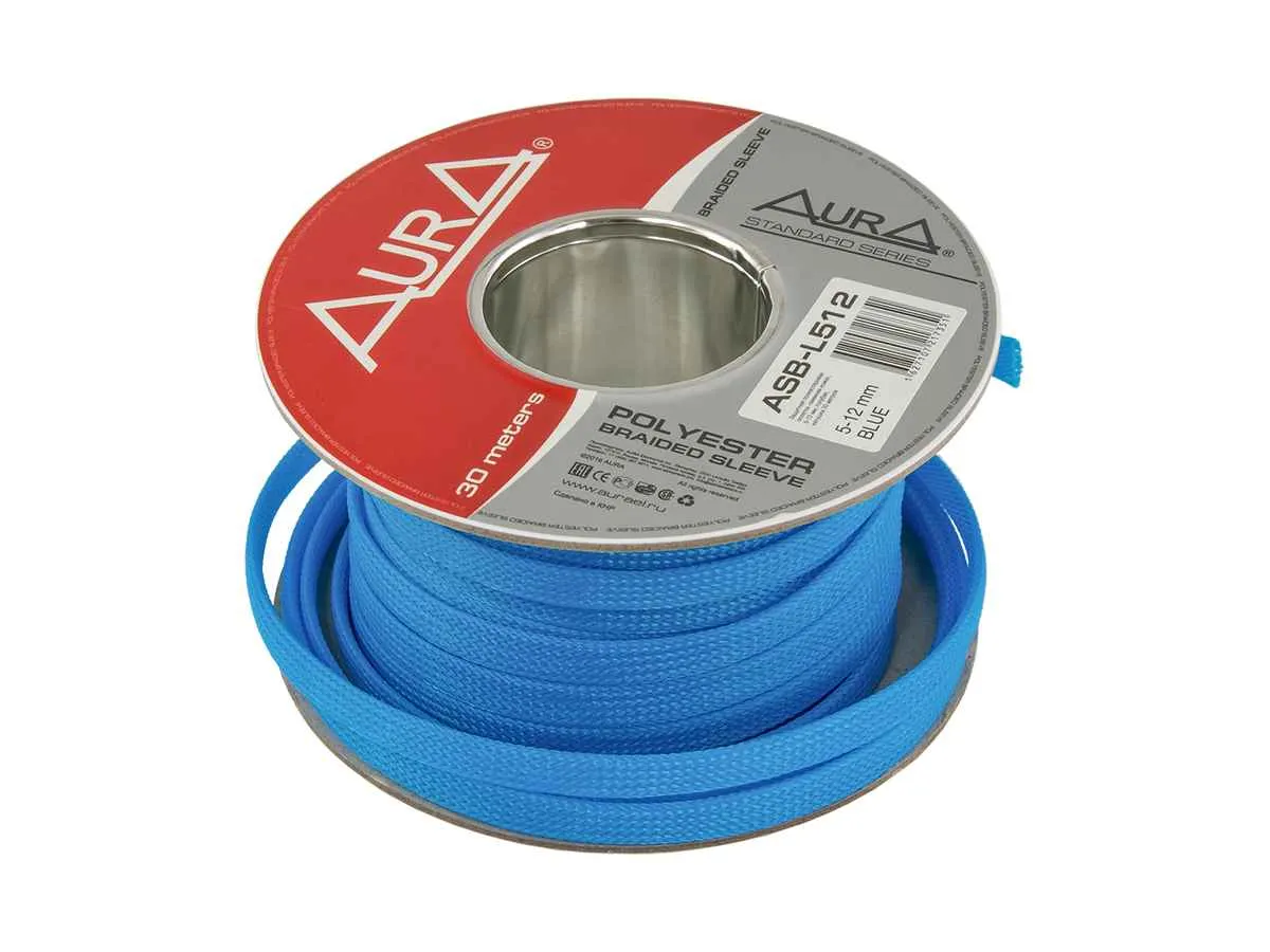 Aura ASB-L512 Защитная оплетка полиэстер 5-12мм голубая Aura ASB-L512 Защитная оплетка полиэстер 5-12мм голубая