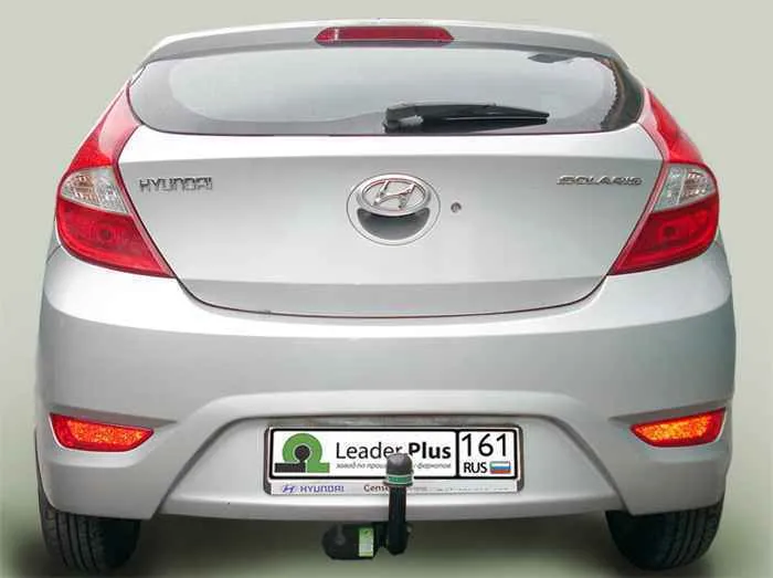 Фаркоп Leader Plus H219-A для Hyundai Solaris/ KIA Rio (седан, хетчбэк) 2010-2017, условно съемный ш