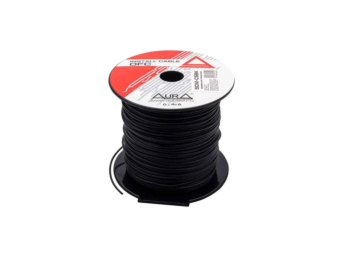 Aura SCM-C5BK Кабель монтажный, чёрный, 0.5мм2, 100м Aura SCM-C5BK Кабель монтажный, чёрный, 0.5мм2, 100м