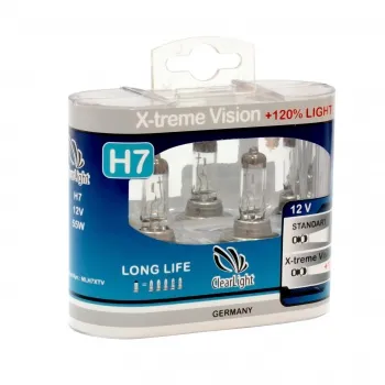 Clearlight Лампа H7 12V-60/55W X-treme Vision +120% Light (2шт)