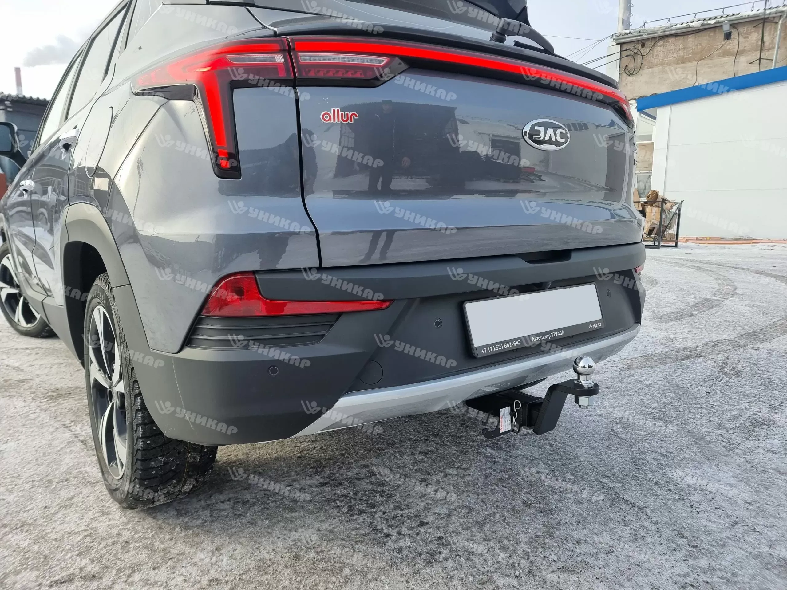 Фаркоп Уникар 01021А для JAC JS4 I поколение, Москвич 3 2002-..., быстросъемный шар (тип Е)