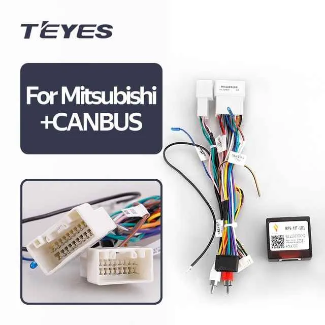 Teyes For Mitsubishi cable and canbus Кабель питания для Mitsubishi + CANBUS