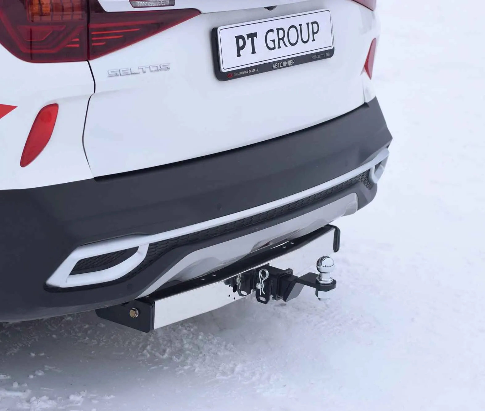 ТСУ ПТ ГРУПП KST-20-991124.00 KIA Seltos 2020-... с нерж. накладкой американский квадрат