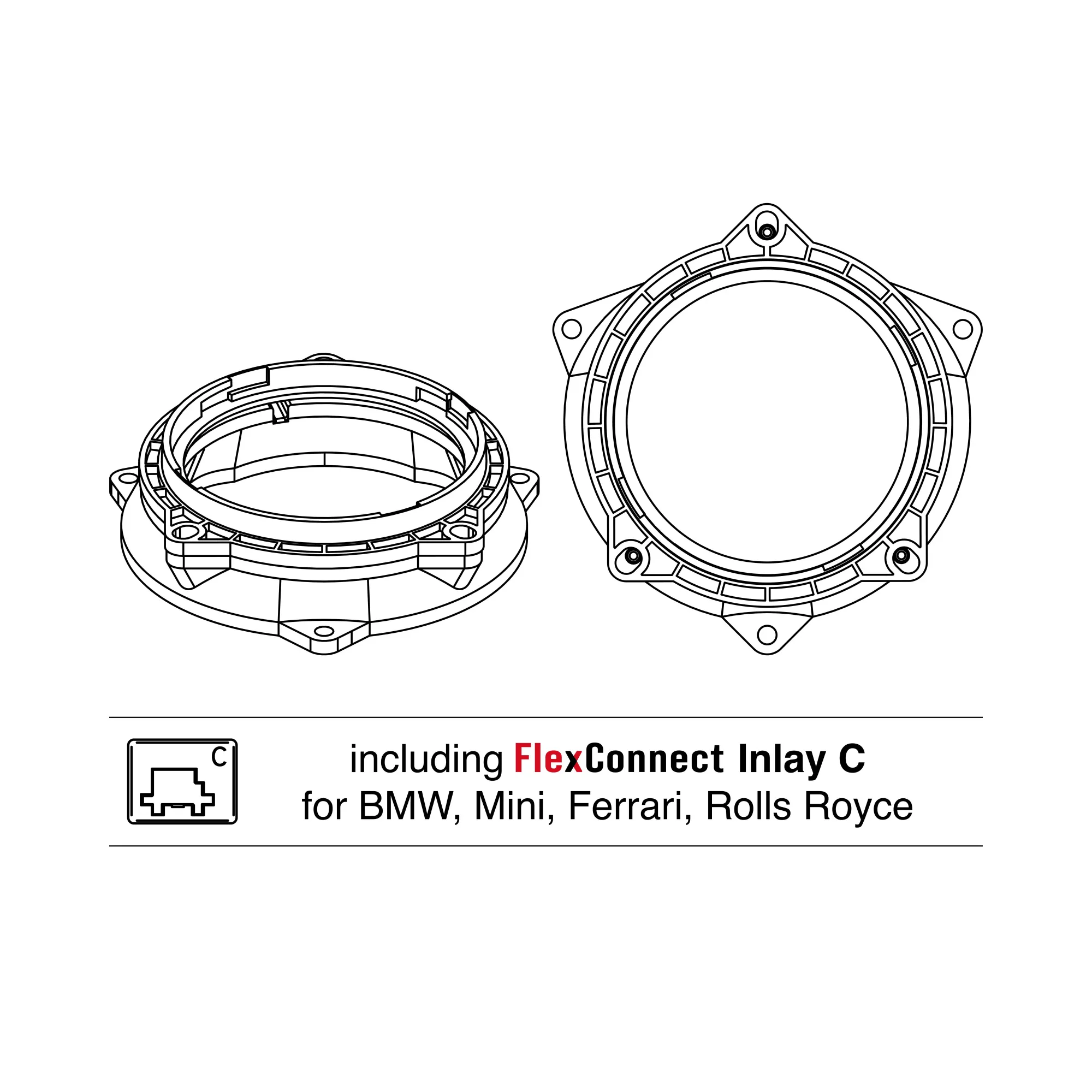 HELIX CFMK100 BMW.4 (+FDM) монтажные кольца (CI41012)